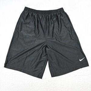 Nike Gym Shorts Mens Size Large 11" Dri Fit Performance Black W/ Pockets